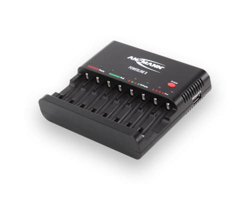 ANSMANN Powerline 8 - Batterilader / strømadapter - 8 x batterier lader (USB)