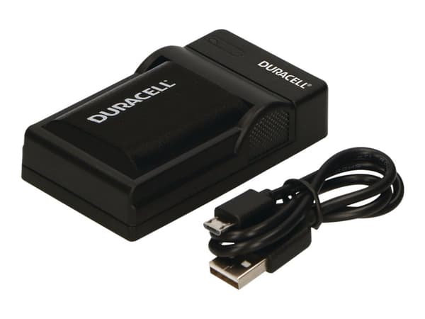 Duracell - USB-batterilader - svart - for Canon LC-E6, LC-E6E, XC10, XC15; EOS 5D, 5DS, 60, 6D, 70, 7D, 80, 90, R, R5, R6, R7, Ra Sort