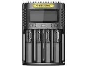 NiteCore UMS4 Laturi pyöreille kennoille NiCd, NiMH, Li-Ion, LiPo 10440, 10500, 12500, 12650, 13500, 13650, 14500, 14650, 16340, 16650, 17335 , 17355