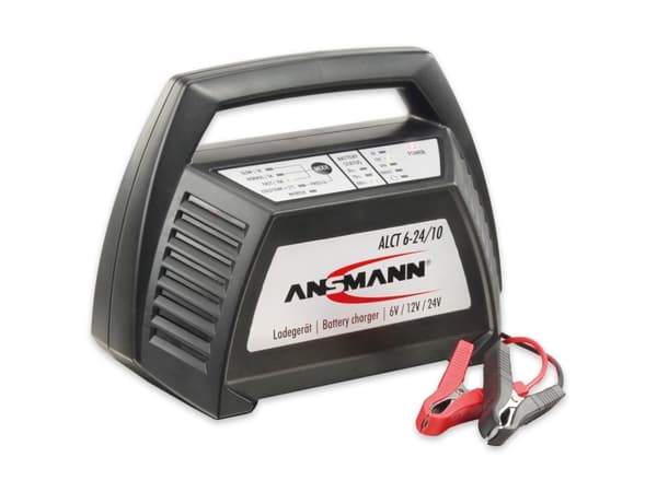 Ansmann ALCT6-24/10, 6/12/24 V, 10 A, 230 V, Kortslutning, Sort, 270 mm