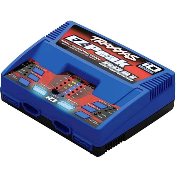 Traxxas EZ-Peak Plus Dual RC-batteriladdare 8 A LiPo, NiMH Minus-Delta-U avstängning, Batteri detektering, Temperaturöv