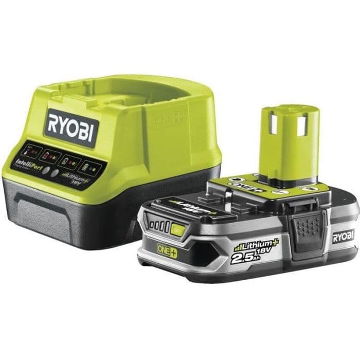 RYOBI oplader + 1 batteri 18 V 2,5 Ah