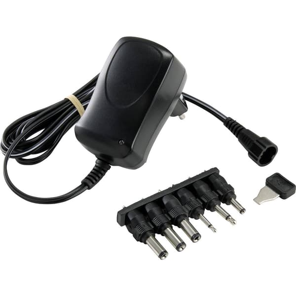VOLTCRAFT VC-11320915 Nätadapter ställbar 3 V/DC, 4.5 V/DC, 5 V/DC, 6 V/DC, 7.5 V/DC, 9 V/DC, 12 V/DC 0.6 A 7.2 W