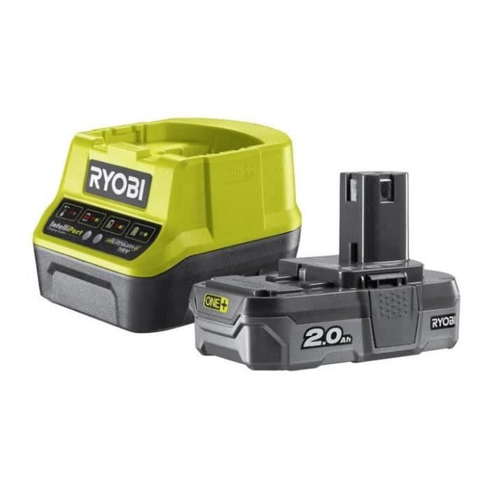 RYOBI-pakkelader + batteri - 18V 2Ah