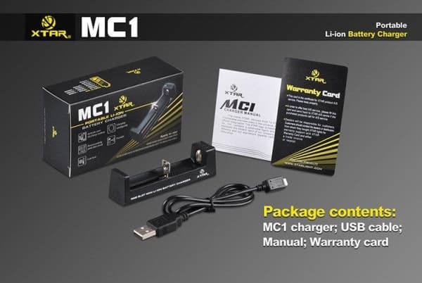 Li-ion sylindrisk batterilader Xtar MC1 18650