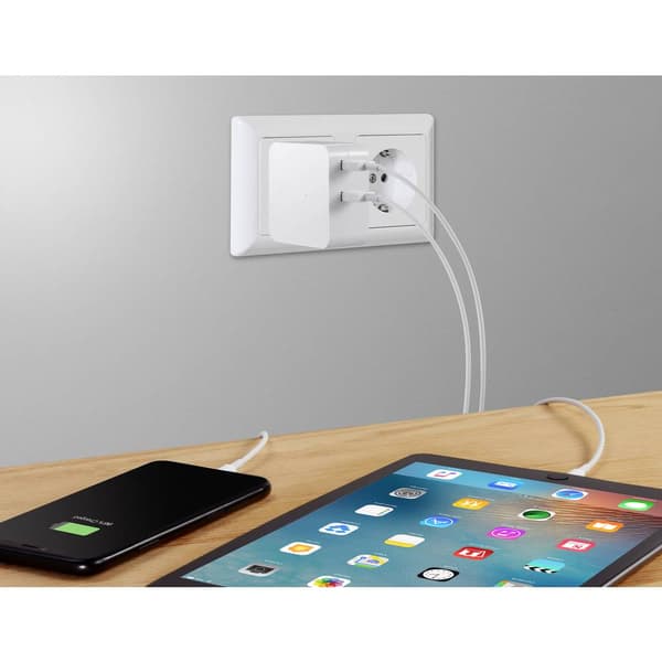 VOLTCRAFT SPS-2400/2+WH-N USB-laddare 24 W 2x USB-A Vit Inomhus