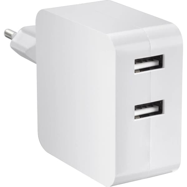 VOLTCRAFT SPS-2400/2+WH-N USB-laddare 24 W 2x USB-A Vit Inomhus