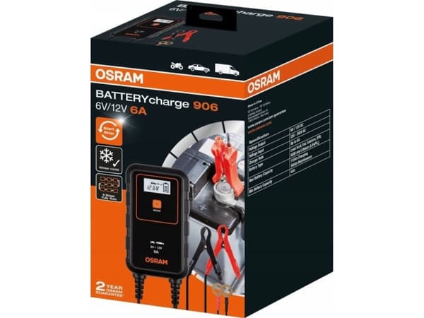 Osram BatteryCharge 906 Akkulaturi - 6V / 12V