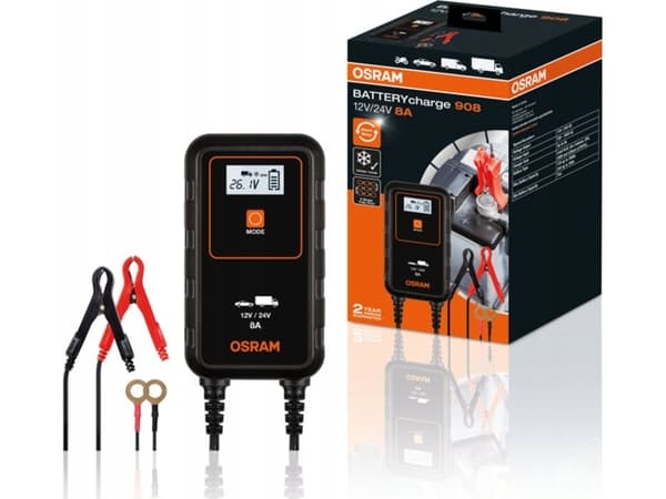 Osram Batterilader 8A, 1,5m kabel