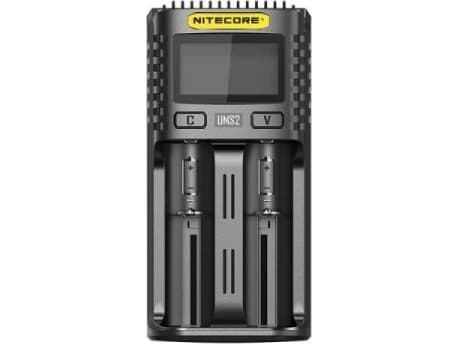 Nitecore BATTERILADER 2-SLOT/UMS2 NITECORE-lader Sort
