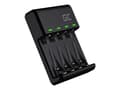 Pikkukuva 5 / 5: Green Cell VitalCharger - USB-akkulaturi - (4xAA/AAA:lle) 4 x AA-tyyppi - NiMH - 2000 mAh - 0,5 Watt - 1,2 A - lajitelma - lajiteltu