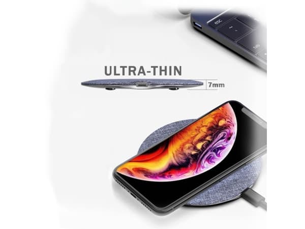 Devia 6938595330872, inomhus, USB, 5 V, Trådlös laddning, 1 m, Grå