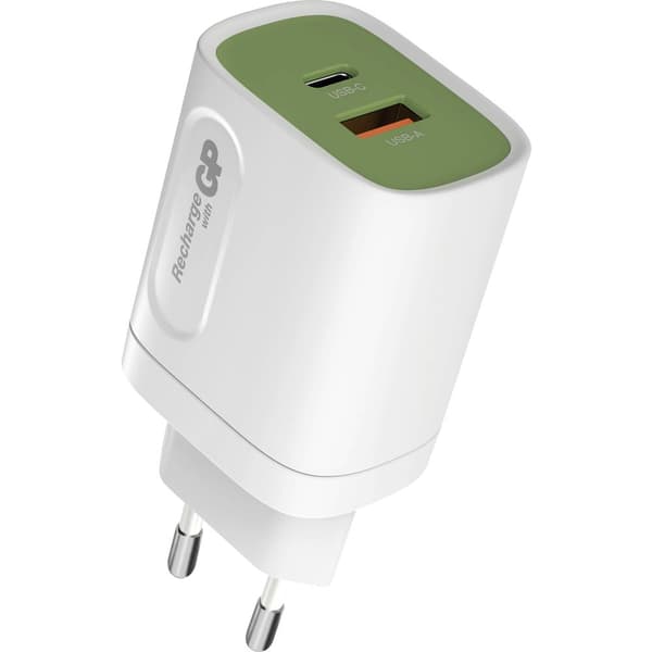 GP GPWC20WPWHUSB174 USB-laddare 20 W Inomhus 1x USB-A, 1x USB-C® Antal utgångar: 2 x