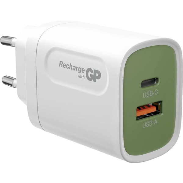 GP GPWC20WPWHUSB174 USB-laddare 20 W Inomhus 1x USB-A, 1x USB-C® Antal utgångar: 2 x