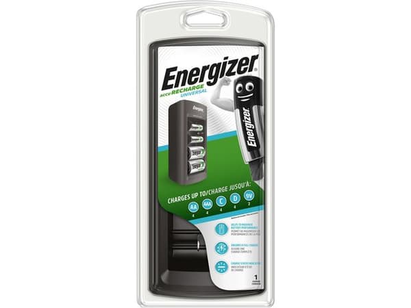 Batteriladdare ENERGIZER AA/AAA/C/D/E Svart
