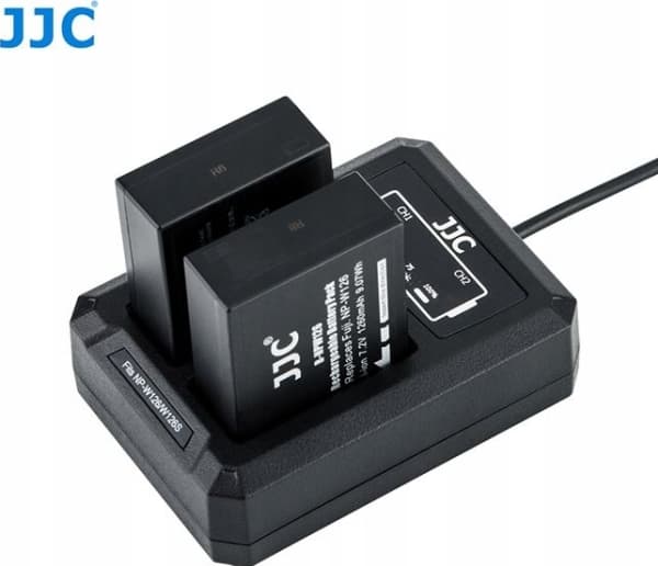 JJC kameran laturi Dual USB-laturi Fuji NP-W126 / NP-W126S:lle