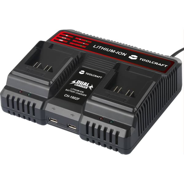 TOOLCRAFT ALG-1100 Dubbelladdare 20 V 4,5 A. TO-7165920