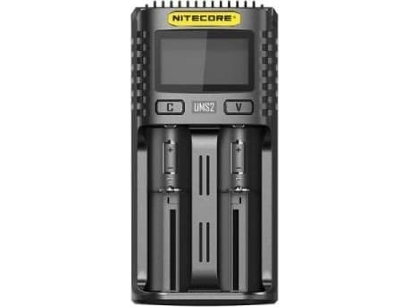 Nitecore BATTERILADER 2-SLOT/UMS2 NITECORE-lader Sort