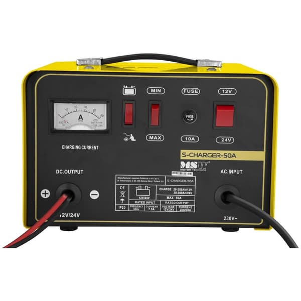 MSW Bilbatteriladdare - Starthjälp - 12/24 V - 20/30 A