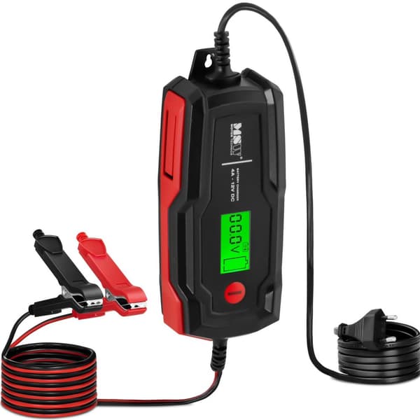 Batterilader bil - 12 V - 4 A - LCD