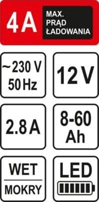 Toya STHOR PROSTOWER 12V 2.8A 60Ah LED