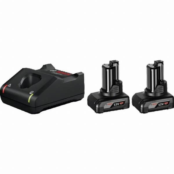 Pack 2 batterier GBA 12V 6Ah - BOSCH - med laddare GAL12V-40 - 600A01B20