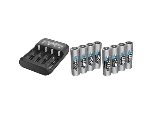 Ansmann Lithium 4 Oplader til runde celler LiFePO , Li-Ion, NiCd, NiMH 10340 , 10350 , 10440, 10500, 10350 , 10440, 10500, 12500, 12650, 12650, 12650