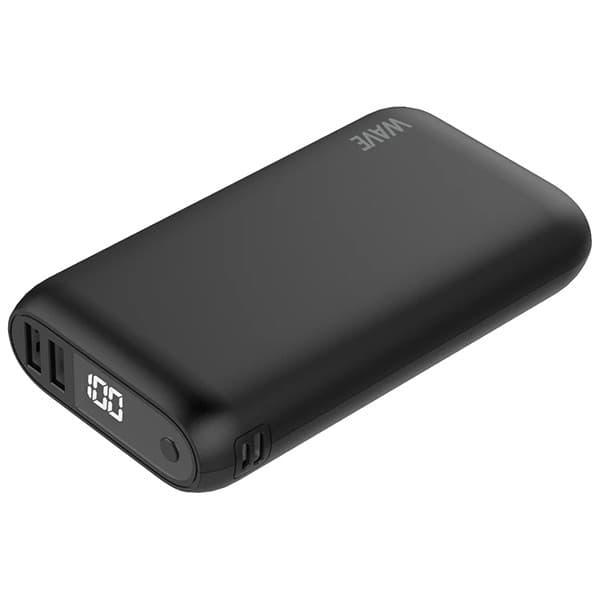 Wave Extrapower powerbank, 20 000 mAh, sort