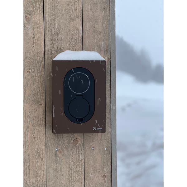 Frontdeksel Zaptec Go Wood Brown