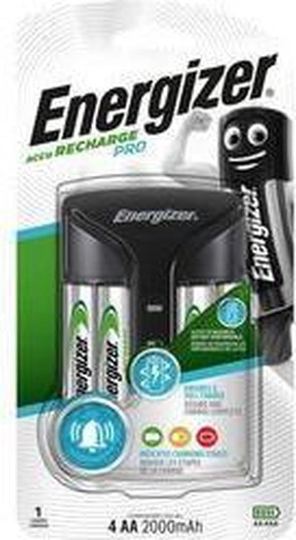 Energizer Pro ACU HR6 POW akkulaturi + 2 AA 2000 mAh akkua