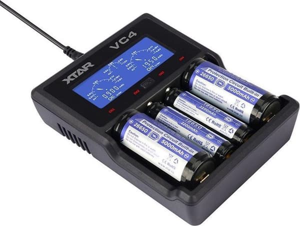 XTAR VC4 Kotitalouden akku USB