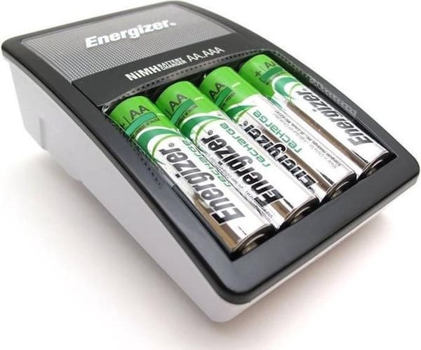 ENERGIZER Maxi ACCU HR6 POW batterioplader + 2 AA 2000 mAh batterier