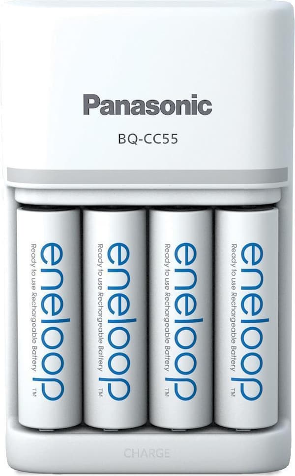 Universal oplader BQ CC55 eneloop inkl. batterier 4x Mignon 2000mAh (K-KJ55MCD40E) Hvid