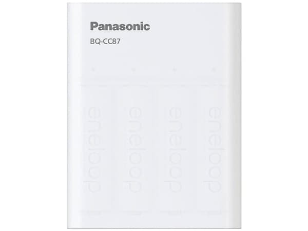 Panasonic eneloop Smart & Quick BQ-CC87 - 2.25-6 hr batterilader - (for 1 - 4 AA/AAA) 4 x AA-type - NiMH - 2100 mAh (USB)