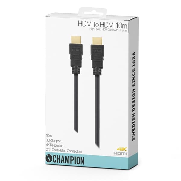Champion HDMI-kabel Ha-Ha Svart 10,0 m