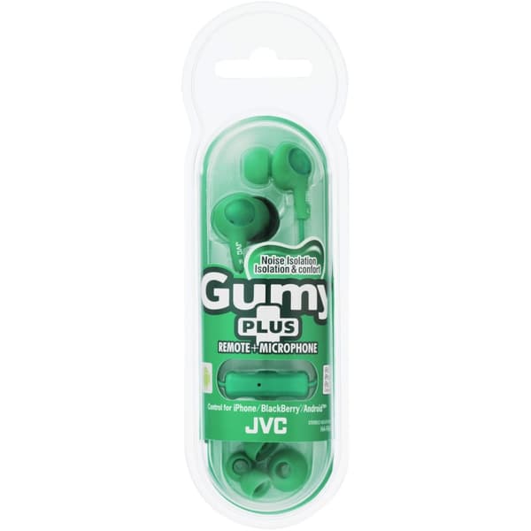 JVC Hörlur FR6 Gumy Plus Mic Grön
