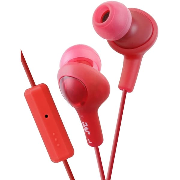 JVC Hörlur FR6 Gumy Plus Mic Röd