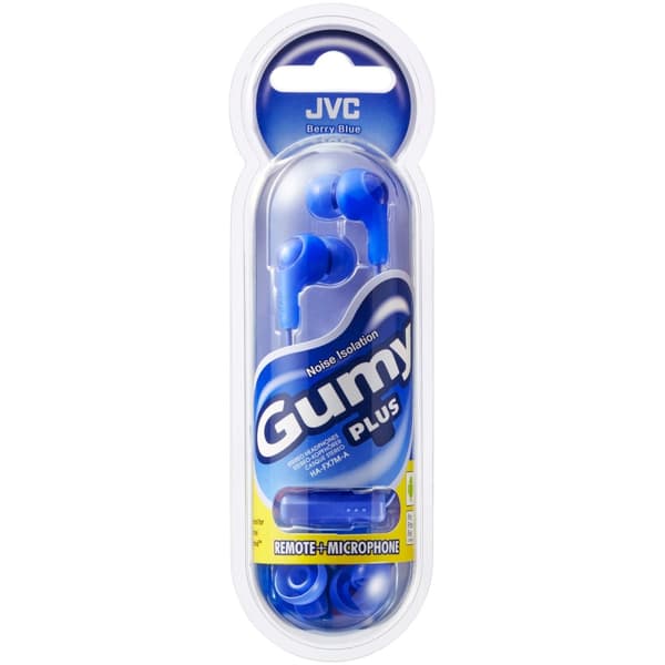 JVC Hovedtelefon FX7M Gumy Plus In-Ear Mic Blå