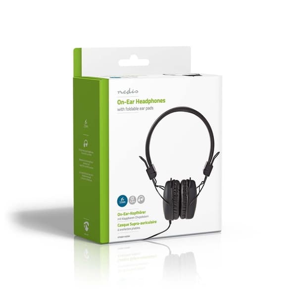 Nedis On-Ear Langalliset Kuulokkeet | 3.5 mm | Kaapelin pituus: 1.20 m | Musta