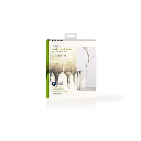 Nedis On-Ear Trådbundna Hörlurar | 3.5 mm | Kabellängd: 1.20 m | Vit
