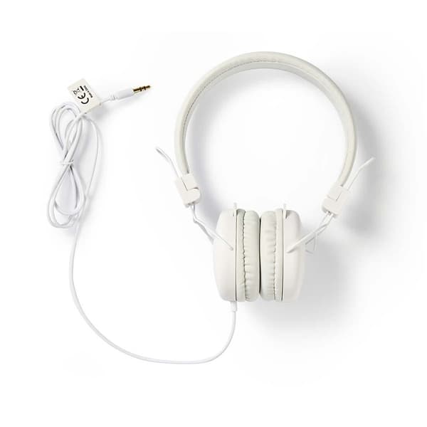 Nedis On-Ear Trådbundna Hörlurar | 3.5 mm | Kabellängd: 1.20 m | Vit