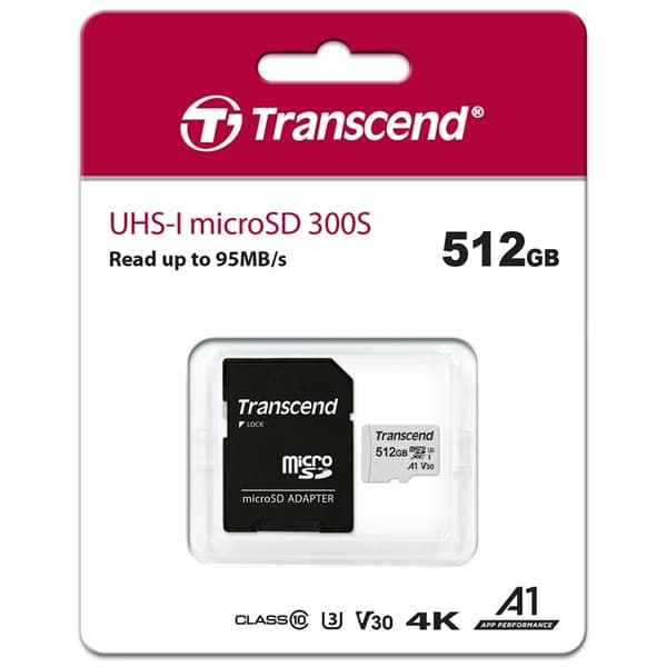Transcend microSDXC 512 GB U3 (R95/W40)