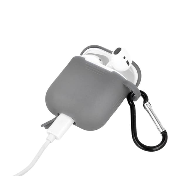 Airpods Beskyttelsesetui med krog, Grå