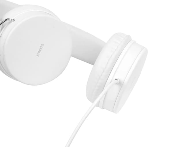 Streetz hodesett for smarttelefon, mikrofon, 1-knapp, 1,5 m, hvit