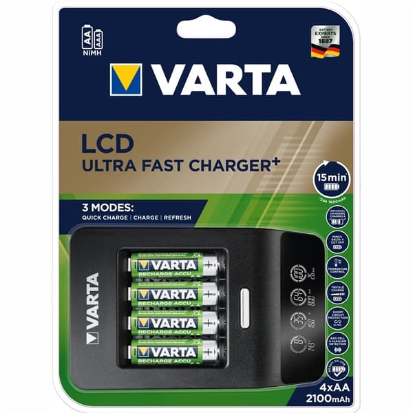 Varta LCD Ultrahurtiglader AA/AAA inkl. 4xAA