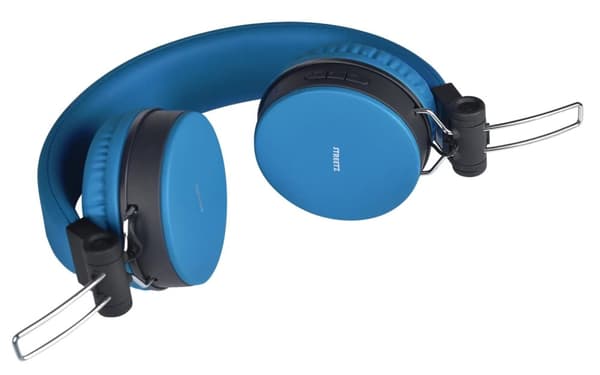 STREETZ Foldable on-ear BT headset, 3.5 mm, blue