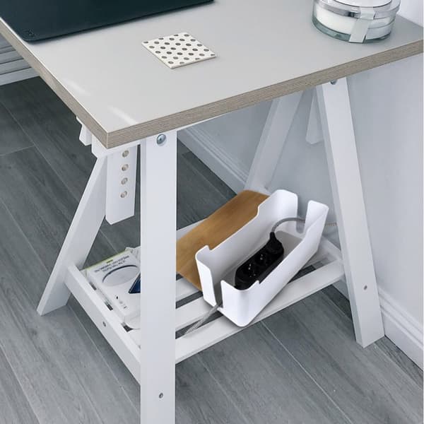 LogiLink Cable box - Kabelgömma m bambulock 32x14x13cm