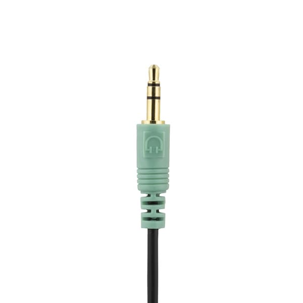 DELTACO høretelefoner, volumekontrol, 2,5m kabel, sort