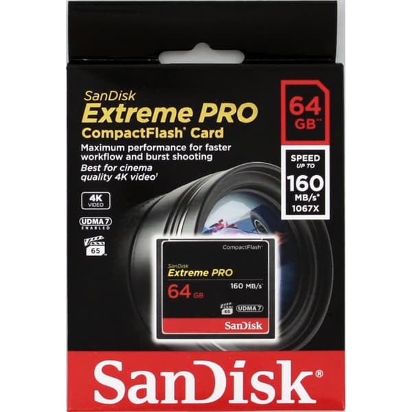 SANDISK Minnekort CF Extreme Pro 64GB 160MB/s UDMA7