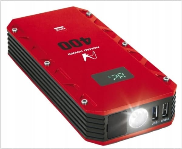 GYS Hurtigstartsystem Nomad-Power 400 025882 Startstrøm (12 V): 500 A USB-stikdåse 2x , Opladningsindikator, Arbejdslys